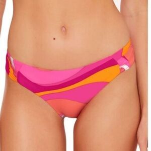 NWT Trina Turk Hipster Bikini Bottom Two Piece Swimsuit Pink Swirl - Size 14